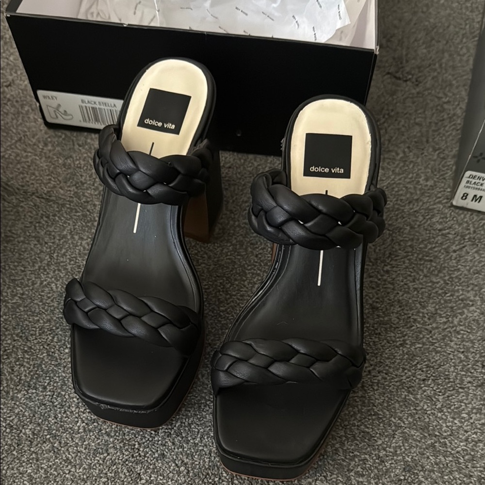 Dolce Vita Black Braided Women's Shoes